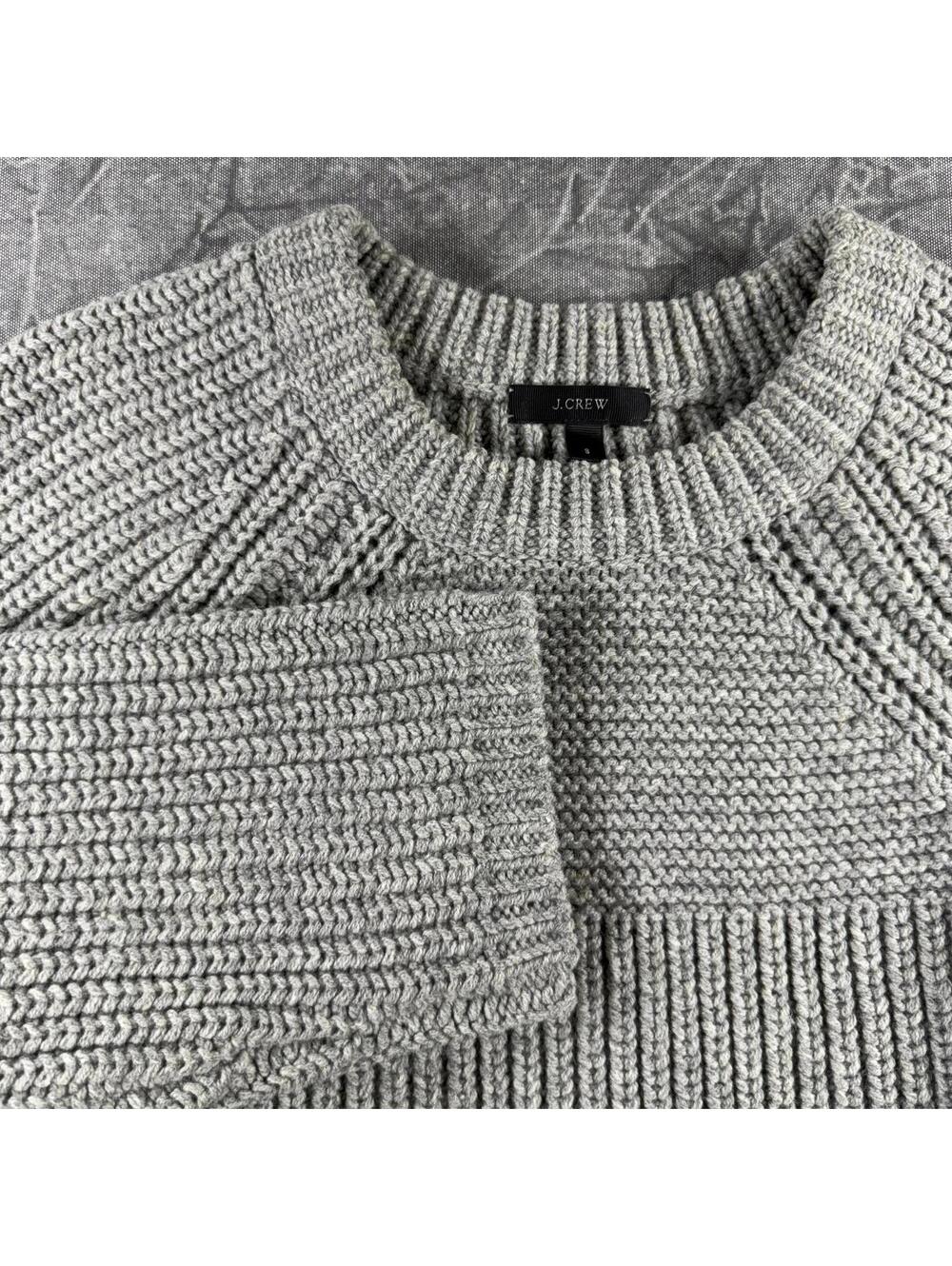 J-Crew Sweater Women's S Grey 100% Lambswool Heavy